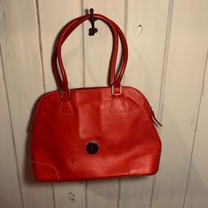 Barely used red leather Dooney & Bourke tote